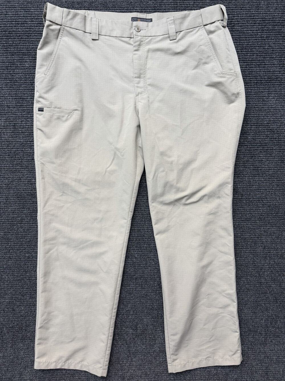 5.11 Tactical Fast-Tac Urban Pant Men 42x32 Khaki Tan Ripstop Work Utility 74461